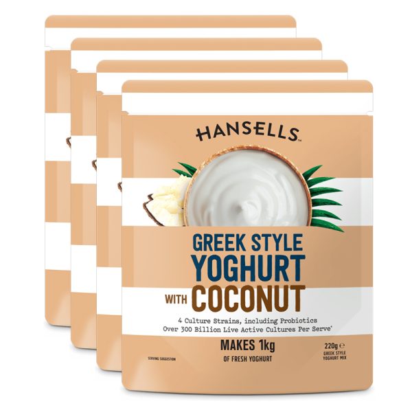 Hansells Yogurt Stile Greco al Cocco (4x)