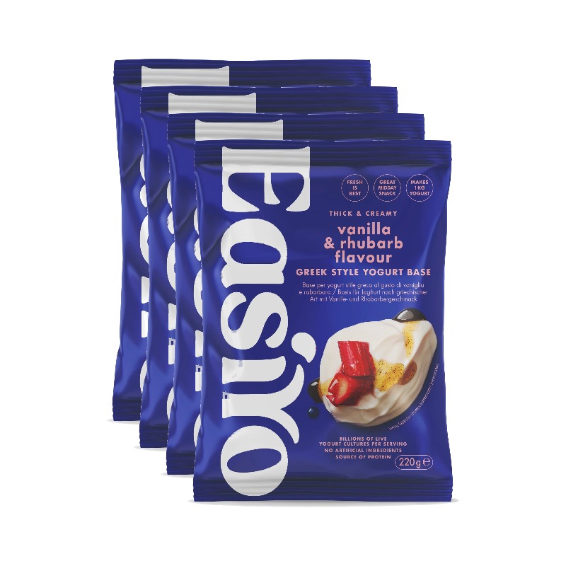 1042 EasiYo Yogurt Stile Greco vaniglia e rabarbaro - confezione 4 bustine