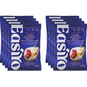 EasiYo Yogurt Stile Greco vaniglia e rabarbaro - confezione 8 bustine