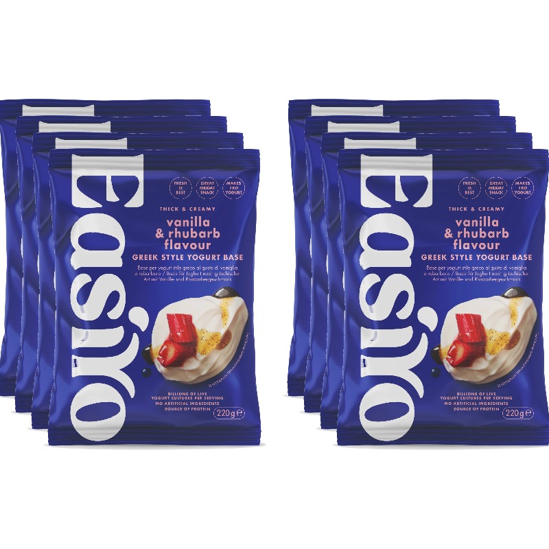 1043 EasiYo Yogurt Stile Greco vaniglia e rabarbaro - confezione 8 bustine