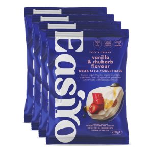 EasiYo Yogurt Stile Greco al Gusto di Vaniglia e Rabarbaro (4x)